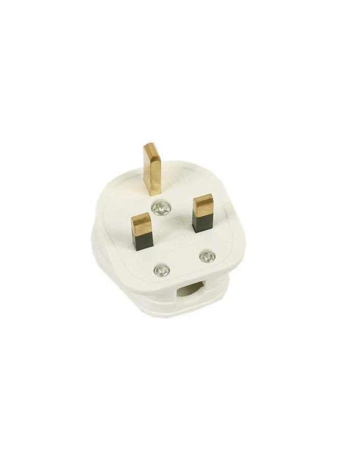 PROMASS 13A Plug Top UK 3Pin British Connector Cord - White  - Image 3