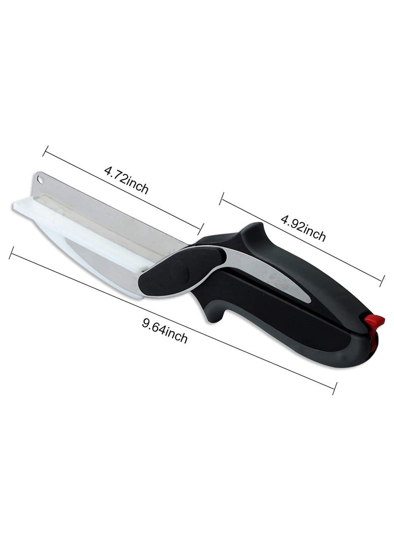 clever cutter 2*1 Smart Food Scissors, Quick and Easy to Use Manual Cutter and Slicer, Clever Cutter  - Image 4