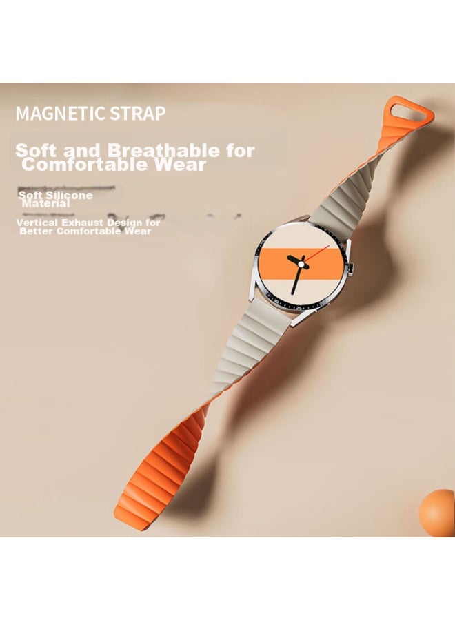 Mssm Compatible Liquid Silicone Magnetic Loop Strap For Huawei Watch 4 Pro/gt5/gt4/gt5 Pro 42/43mm Dial - 20mm - Image 5