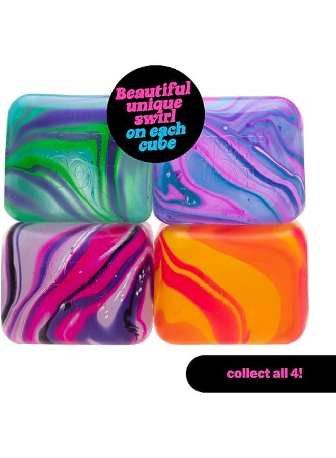 NeeDoh Nice Cube Swirl - Schylling Sensory Toy with a Super Solid Squish - Unique, Swirling Color Blend - Ages 3 and Up (Orange) - Image 5