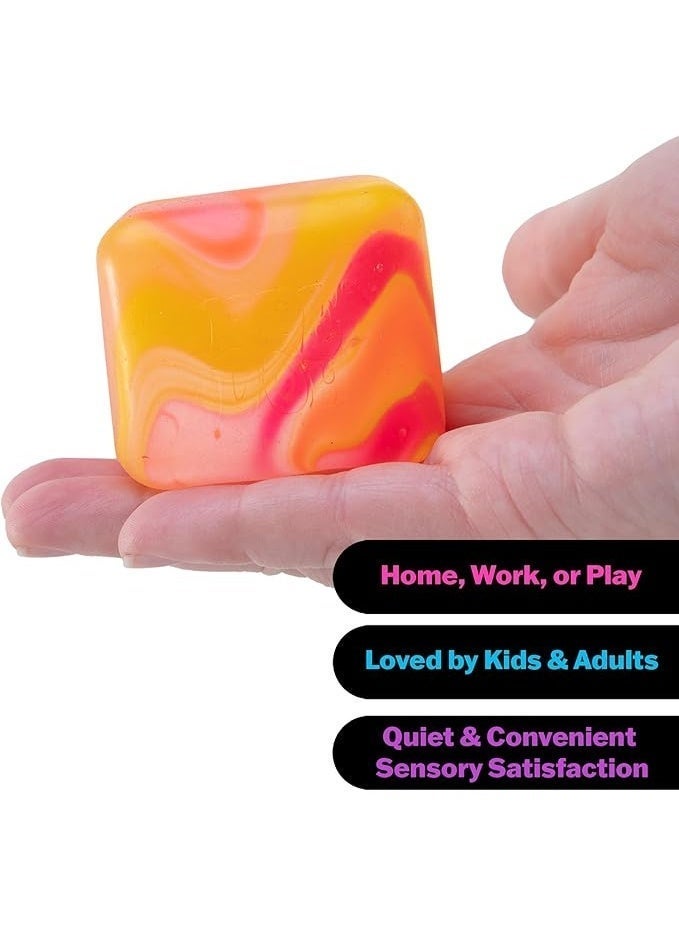 Needohcube Swirl -Sensory Toy with a Super Solid Squish - Unique, Swirling Color Blend - Ages 3 and Up (Orange) - Image 3