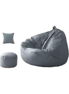 Poppins Home Cozy & Lightweight Polyester Bean Bag Chair: Perfect for Any Space (Charcoal)  - Image 3