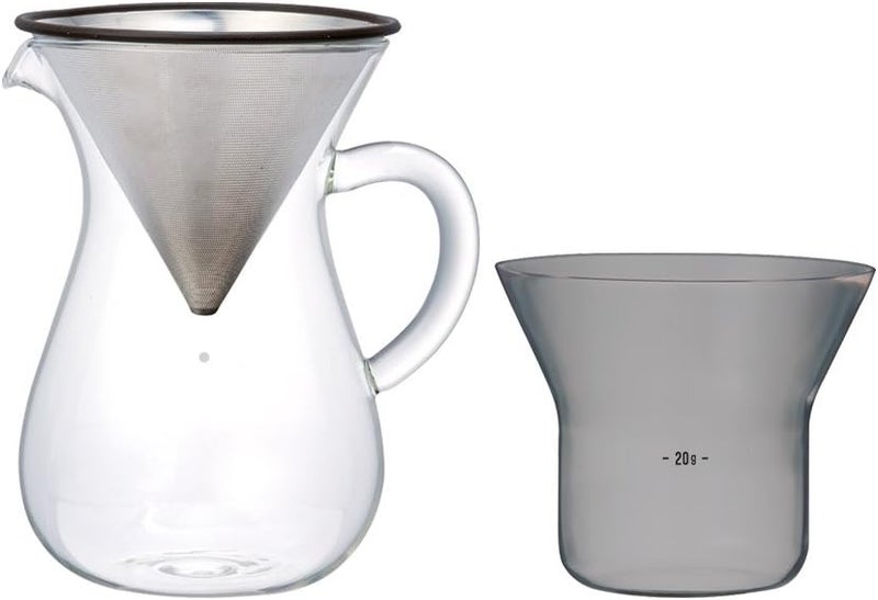 Kinto 300 ml Carafe Coffee Set with Stainless Steel Filter - Image 1