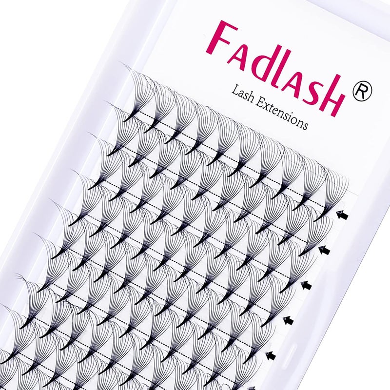 FADLASH Premade Lash Extensions Fans 10D 0.07 Thickness C Pre Made Fanned Volume Lash Extensions Pointed Base Middle Stem Premade Lash Fans Supplies (10D-0.07C, 13-16mm) - Image 4