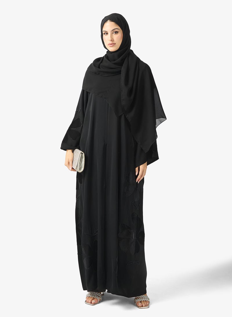 خزانة عباية بزخارف زهرية وشيلة - Image 5