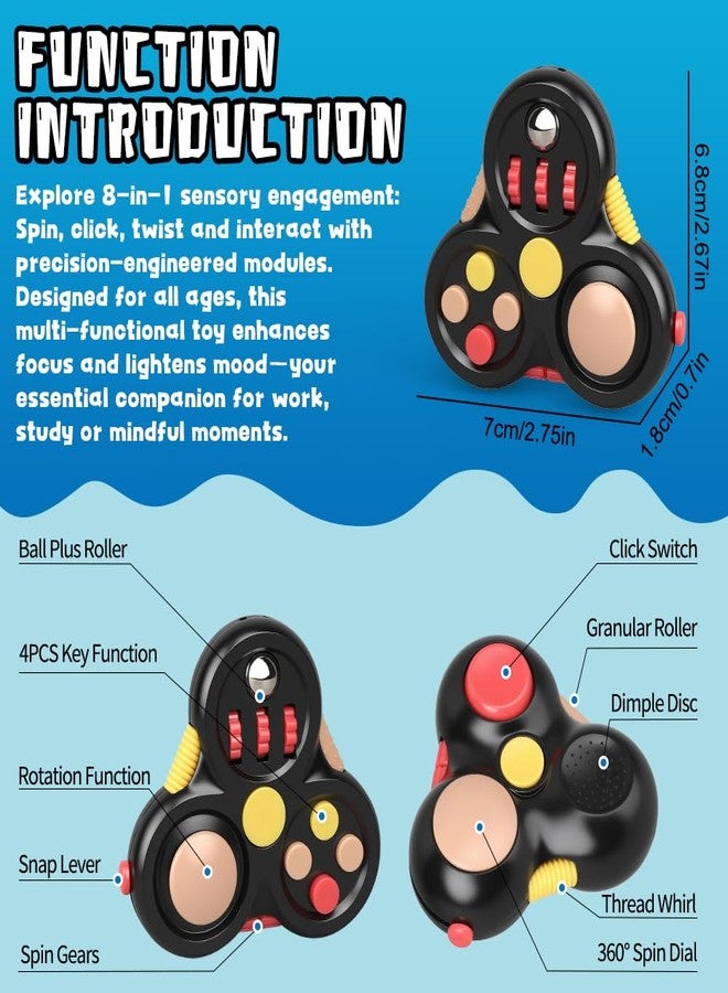 Dilabnba 5PCS Fidget Toys Bluk, Fidget Slider Ring Figette Cube Pad Finger Bike Chain Keyboard for Stocking Stuffers Stress Anxiety for Adult - Image 2