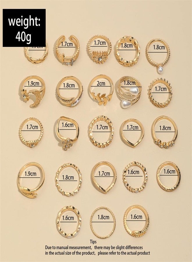 INENIMARTJ Gold Knuckle Stacking Rings for Women Vintage Boho Stackable Finger Joint Rings Set Butterfly Flower Heart Geometric Midi Hollow Rings for Women (A) - Image 4