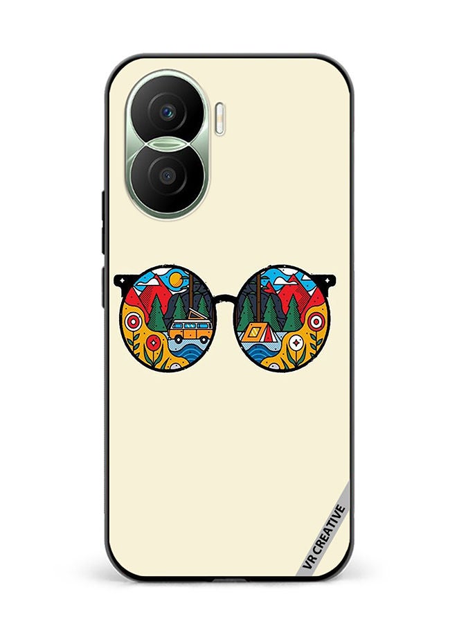 VR CREATIVE Protective Case Cover For Honor Play7T Pro Glass Design Multicolour - Image 1