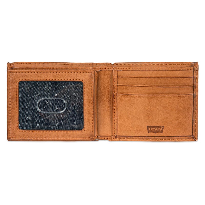 Levi's محفظة ليفي's للرجال بتصميم ريد بلوكينغ بسعة إضافية من الجلد، نحيفة الطي - Image 4