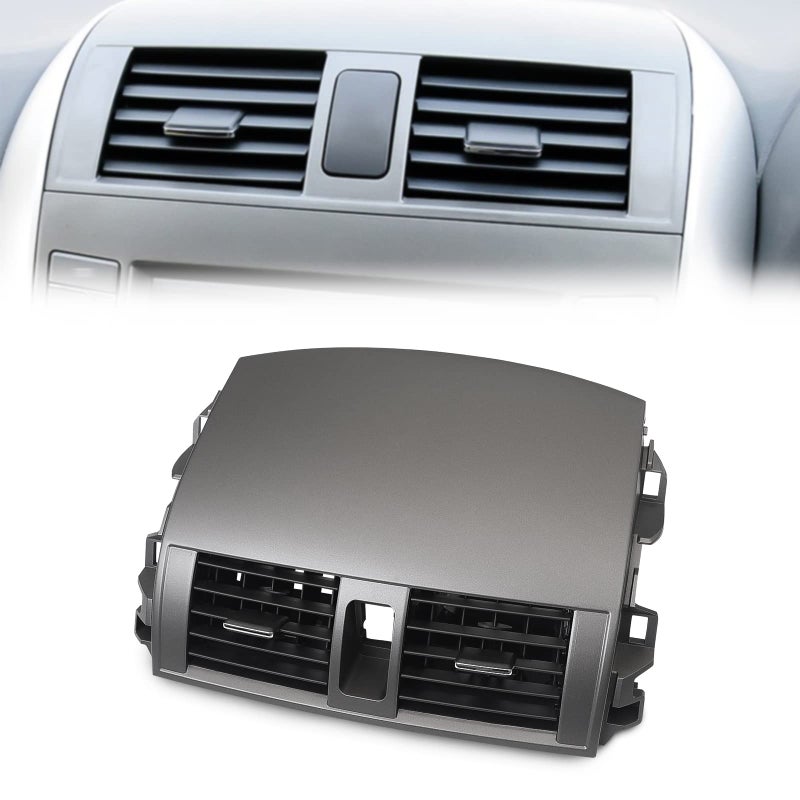 JDMON Compatible with Center Dash AC Outlet Air Vent Panel Toyota Corolla 2008 2009 2010 2011 2012 2013 Replaces 5567002160 5566302060 front console dashboard air condition vent grille panel