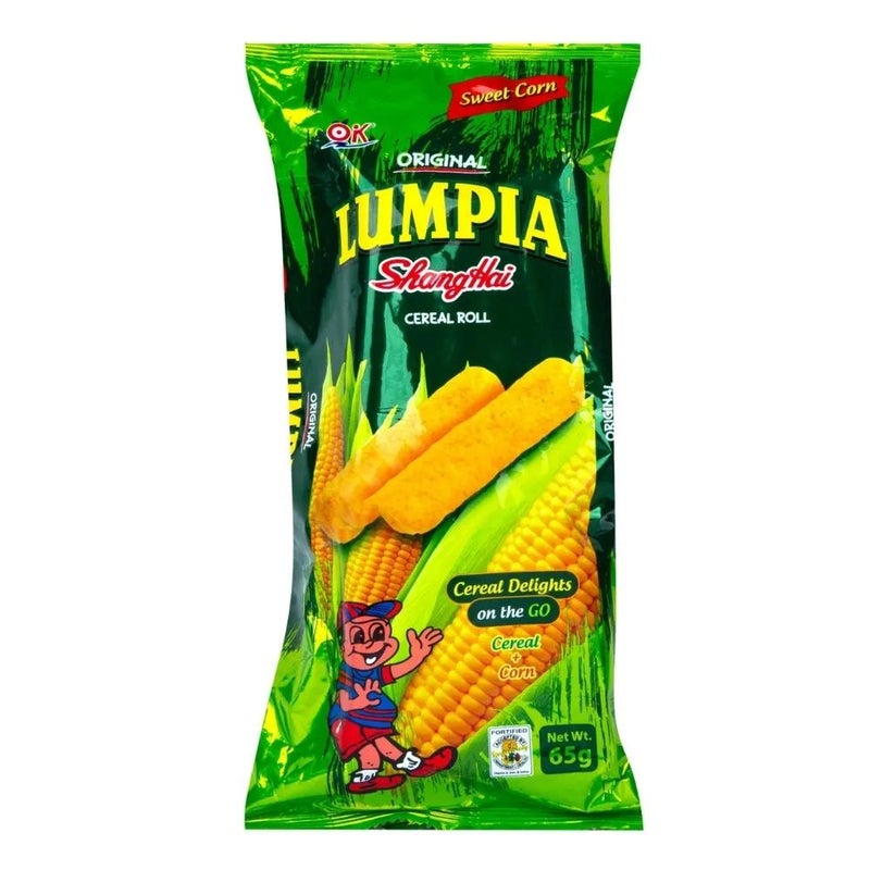 Ok Lumpia Shanghai Cereal And Sweet Corn Flavored Roll- 65gms