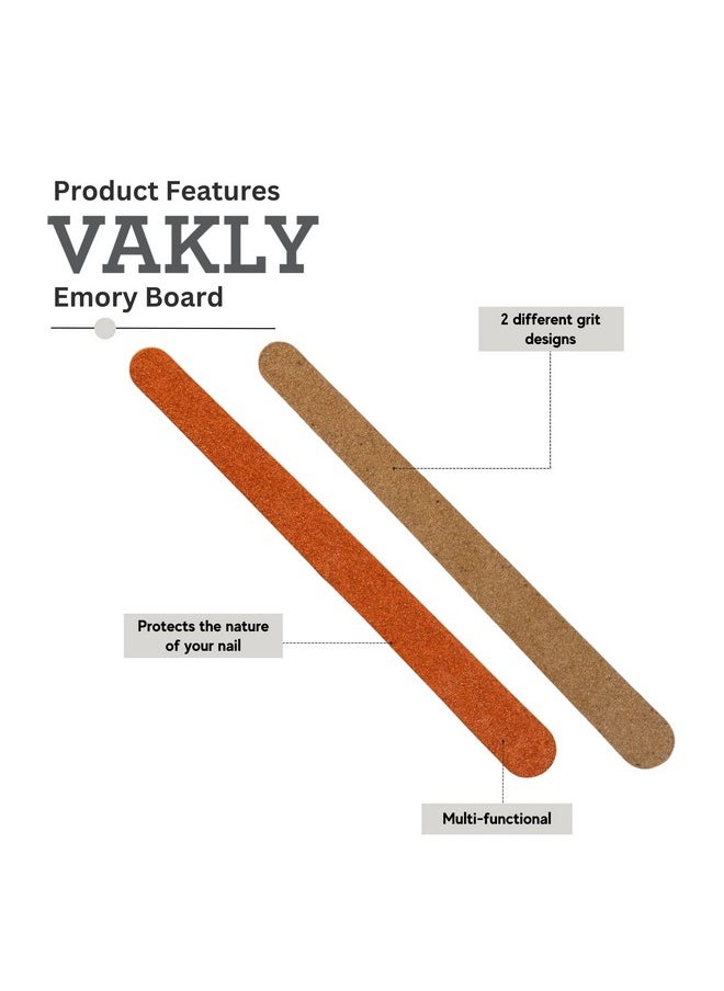 Vakly 144 Nail File Emery Boards Dual Sided 180 Grit Nail Buffering Files Professional Compact Reusable Double Sided Tool For Manicure And Pedicure Shaping And Smoothing Finger And Toenails (144)  - Image 2