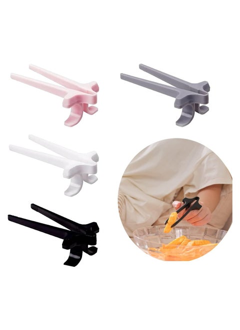 Snack Finger Chopsticks,4 Pcs Plastic Finger Chopsticks for Gamers，Lazy Auxiliary Chopsticks Keep Hands Clean for Playing Games Working and Studying in Home & Kitchen