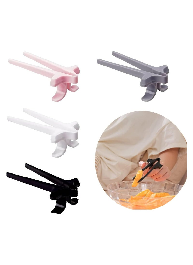 Oasisgalore - Snack Finger Chopsticks,4 Pcs Plastic Finger Chopsticks for Gamers，Lazy Auxiliary Chopsticks Keep Hands Clean for Playing Games Working and Studying in Home & Kitchen - Image 1