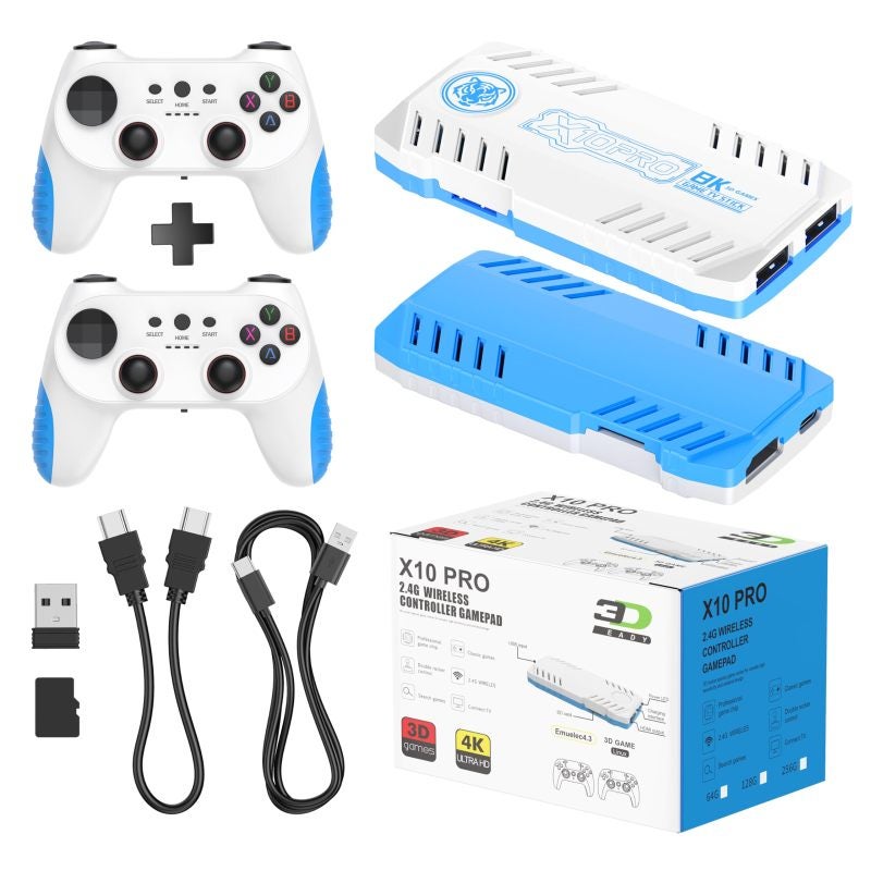 Retro Game Stick 128GB TF Card 4K HDMI Plug Play Console - 50000+ Classic Games Dual 2.4G Controllers Video Game Emulator for Family Gatherings - Image 1