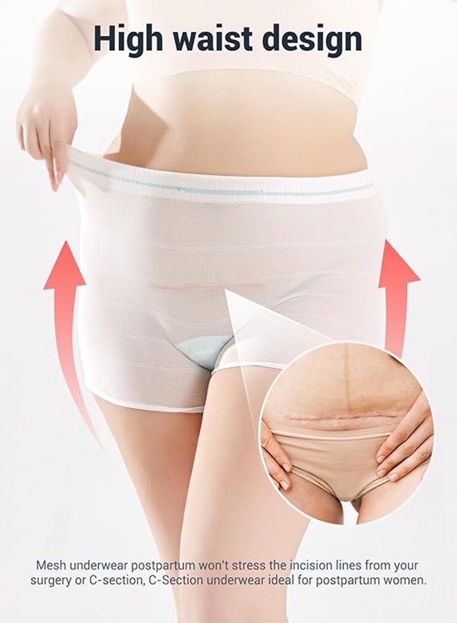 HAVEN Disposable Maternity Postpartum Panties, High Waist Breathable Mesh Panties C Section, Maternity Underwear Postpartum Hospital Recovery Maternity Briefs for Women, 3 Pcs - 2XL Size - Image 3