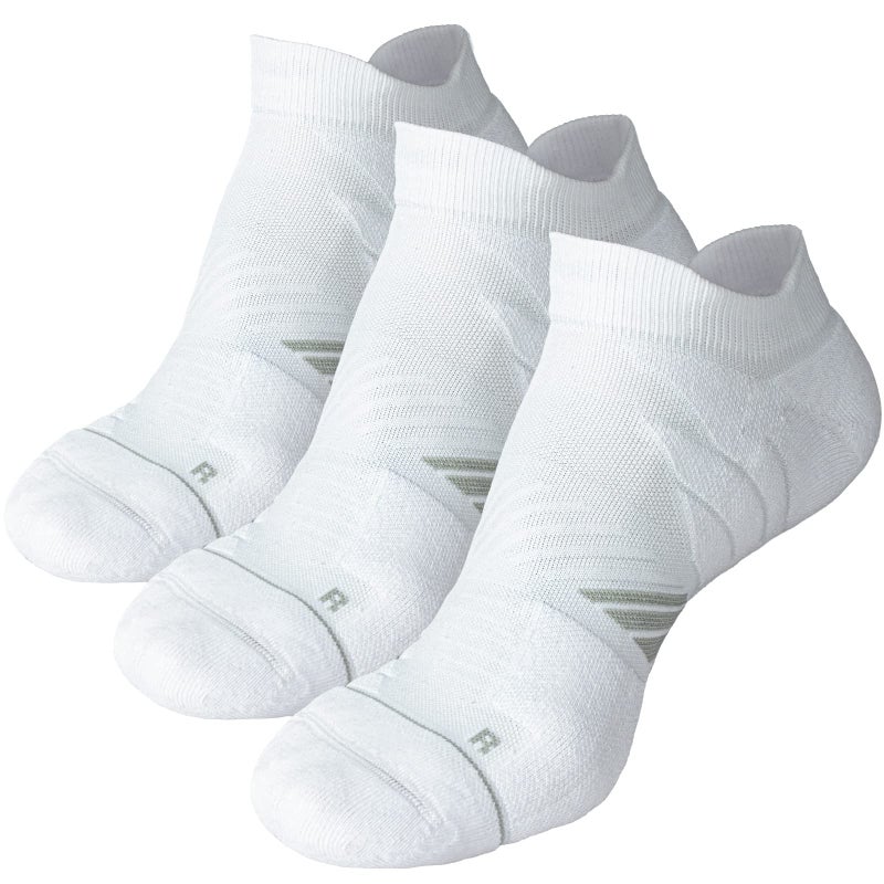 Hylaea Low Cut Socks for Running with Cushion Pad, No Show Athletic Sport Tab Coolmax Socks Moisture Wicking, No Blister, Seamless, Anti-Odor White Large - Image 1