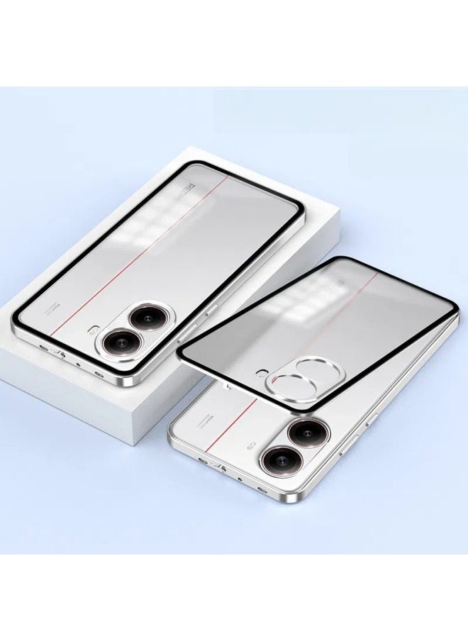 General - Suitable for Redmi Turbo 4 elastic buckle mobile phone case metal frame single-sided PC anti-fall protective cover - Image 1
