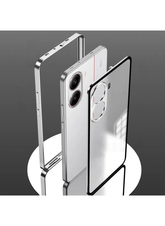 General - Suitable for Redmi Turbo 4 elastic buckle mobile phone case metal frame single-sided PC anti-fall protective cover - Image 1