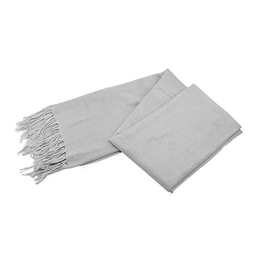 GEARONIC Soft Pashmina Scarf for Women Shawl Wrap Scarves Lady Women's Scarfs in Solid Colors - Gray - Image 2