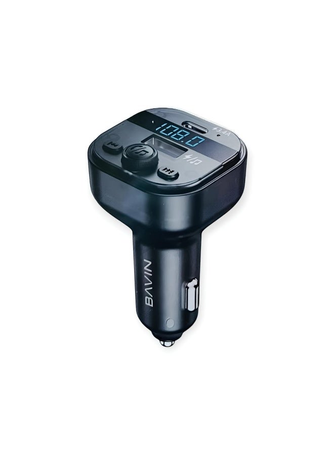 Bavin Car MP3 Player with 3.4A Charging Power and 2 Outputs and Bluetooth 5.3 - Image 1