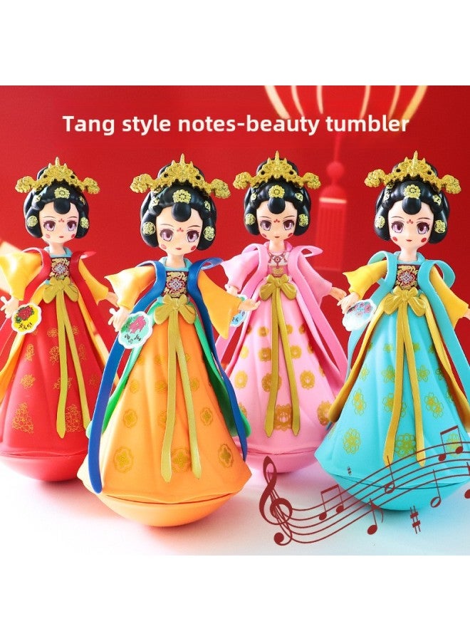 Tang Style Tumbler Ancient Four Beauties Xishi Mink Cicada Music Tumbler Xi'an Tourist Souvenir Desktop Decoration-Specifications:Tang Ren Music Tumbler-mink Cicada - Image 3