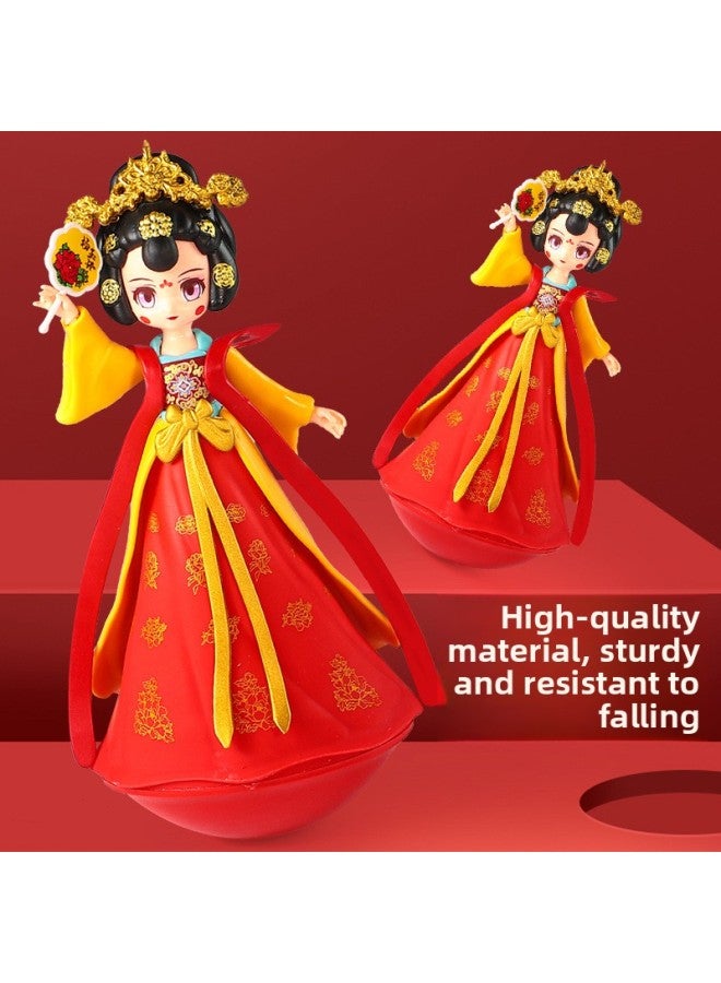 Tang Style Tumbler Ancient Four Beauties Xishi Mink Cicada Music Tumbler Xi'an Tourist Souvenir Desktop Decoration-Specifications:Tang Ren Music Tumbler-mink Cicada - Image 4
