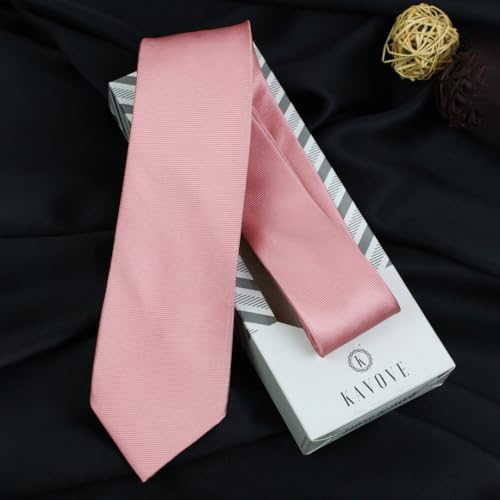 Kovove Kavove The Essentials Self Striped peach Necktie For Men - Image 2