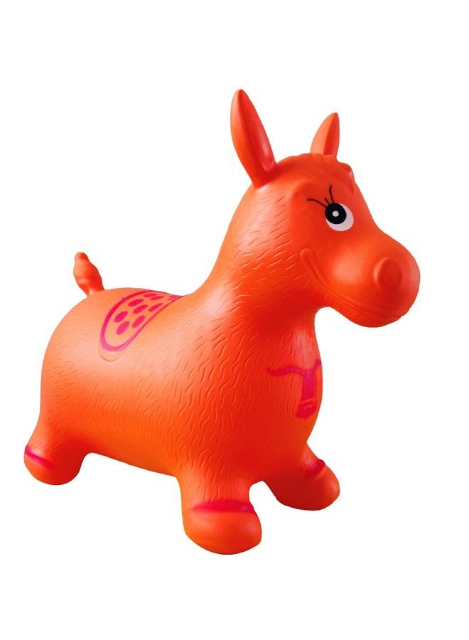 AppleRound Orange Horse Hopper, Pump Included (Inflatable Space Hopper, Jumping Horse, Ride-on Bouncy Animal) - Image 2