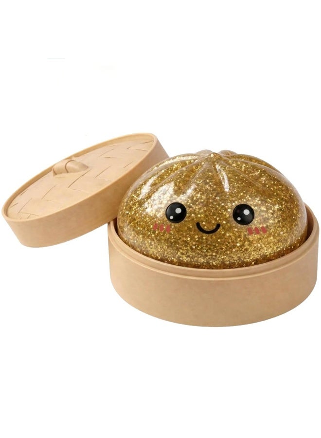 Dumpling Squishy Stress Ball, Slow Rebound Squeeze Toy, Cute Fidget Toy for Kids & Adults - Image 1
