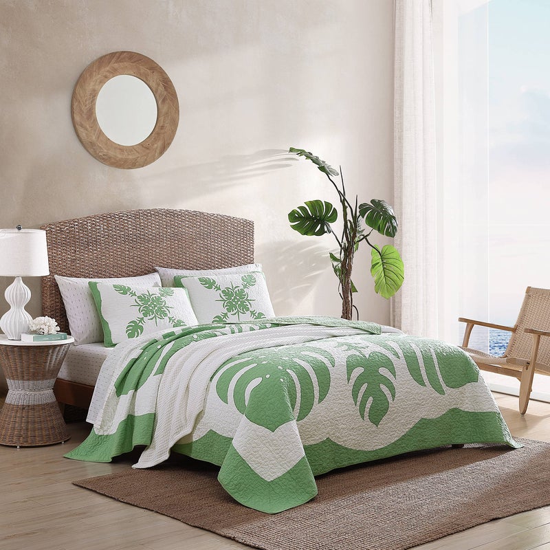 Tommy Bahama - Standard Sham  Cotton Bedding with Envelope Closure  Breathable Home Decor (Molokai Green  21x27) - Image 3