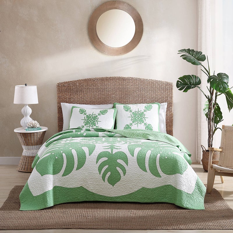 Tommy Bahama - Standard Sham  Cotton Bedding with Envelope Closure  Breathable Home Decor (Molokai Green  21x27) - Image 2