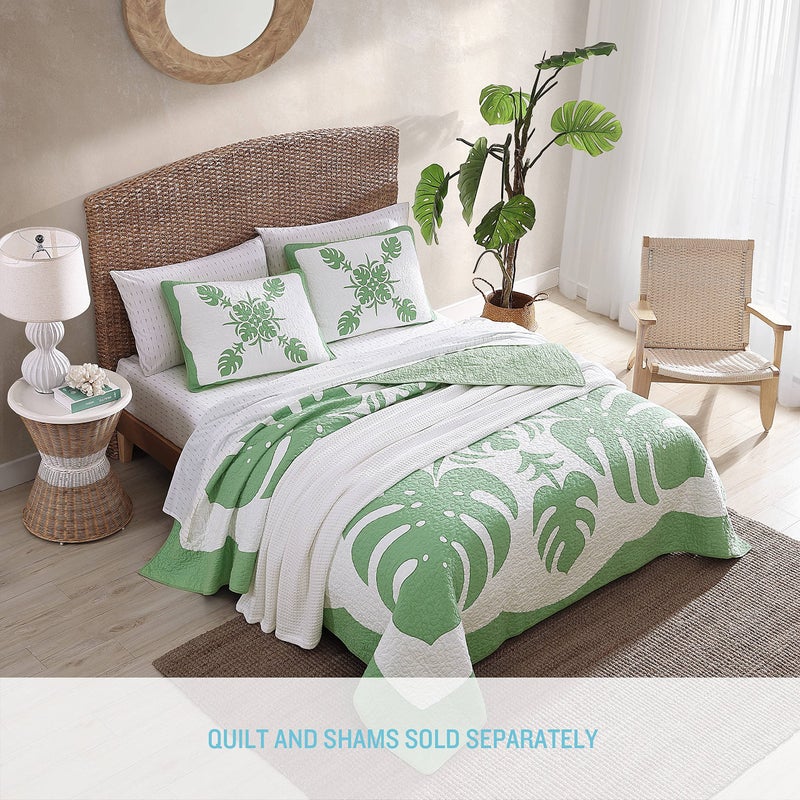 Tommy Bahama - Standard Sham  Cotton Bedding with Envelope Closure  Breathable Home Decor (Molokai Green  21x27) - Image 4