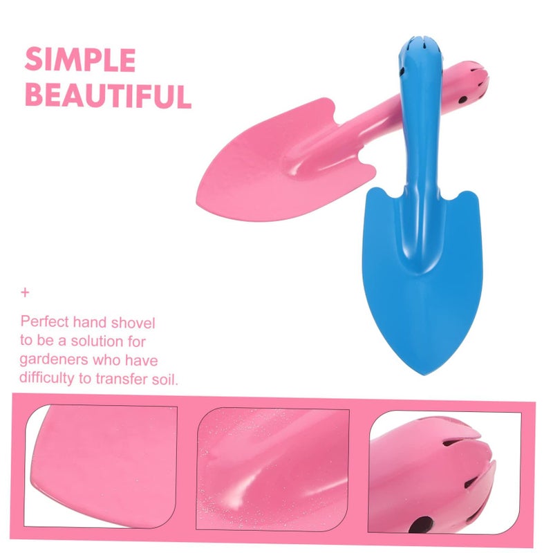 4pcs Small Iron Garden Shovels Ergonomic Soil Digging Tools for Transplanting Weeding Planting - Image 5