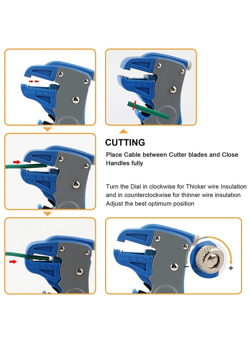 Generic QAZ Self Adjusting Cable Wire Insulation Stripper Cutter Automatic Tool  Heavy Duty  Work for Cable 02 MM to 6 MM  MT02DX  - Image 5