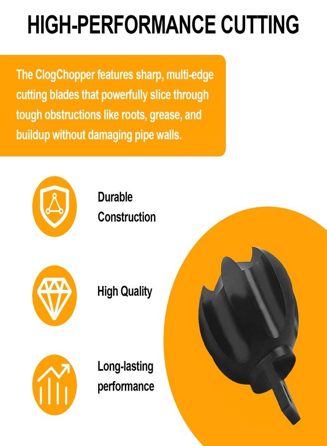 LanKstet General Pipe Cleaners,Drain Snake Drill Attachment for ClogChopper,1-1/2CG&1-1/2 Inch Multi-Function Root Plumbing Auger Cutter Cleaning Tool,3552369 - Image 4