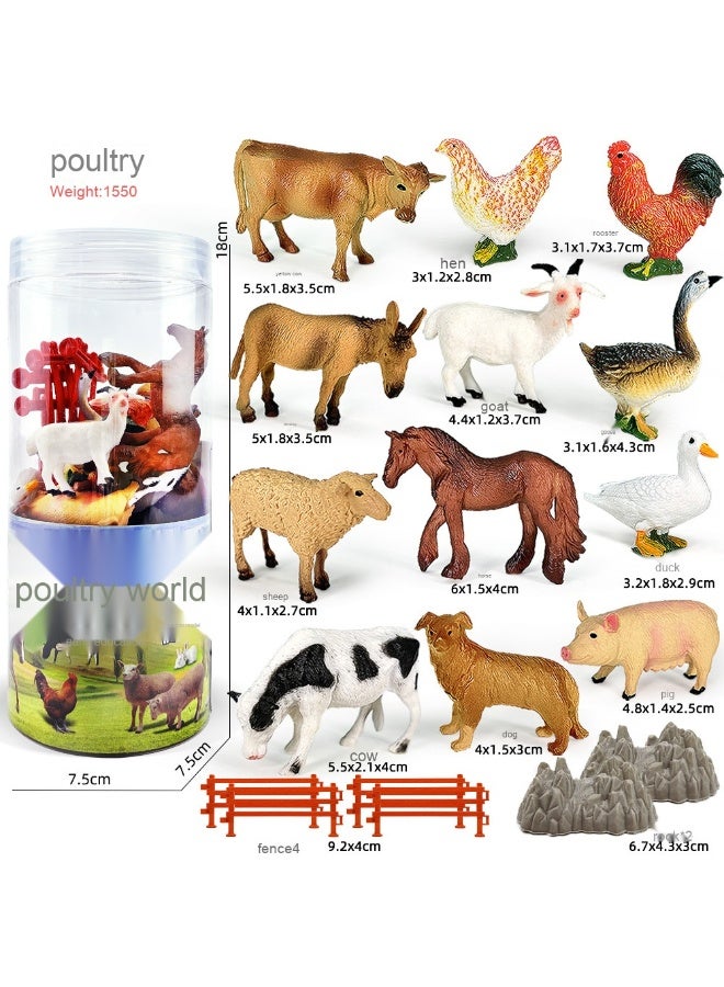 نيبمينينت دلو تخزين بتصميم صلب، نموذج دمى صغير للطيور الداجنة