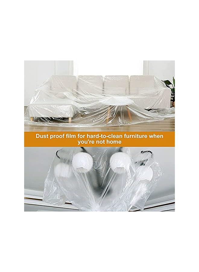 PROMASS 2-Roll 65.5Ft Indoor Pre-Taped Masking Film, Pretaped Plastic Masking Film for Automotive Painting Covering, Adhesive Plastic Painting Drop Film, Automotive Best Masking Tape Painting (65.6-Feet/Pack）  - Image 5