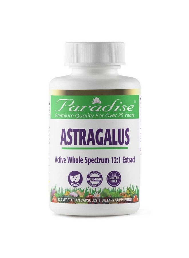 Paradise Herbs Astragalus Extract, Vegetarian Capsules for Energy, Digestive & Immune Health, Non GMO, Gluten Free, 120 Capsules
