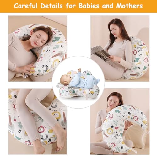 Proliva Feeding Pillow for New Born Baby with Detachable Cover Breast Feeding & Maternity Nursing Pillow for Breastfeeding Set of Support for Baby Feeding Pillow for Side Back (Cartoon-U3-X) - Image 3