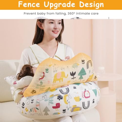 Proliva Feeding Pillow for New Born Baby with Detachable Cover Breast Feeding & Maternity Nursing Pillow for Breastfeeding Set of Support for Baby Feeding Pillow for Side Back (Cartoon-U3-X) - Image 2