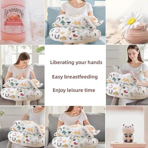 Proliva Feeding Pillow for New Born Baby with Detachable Cover Breast Feeding & Maternity Nursing Pillow for Breastfeeding Set of Support for Baby Feeding Pillow for Side Back (Cartoon-U3-X) - Image 5