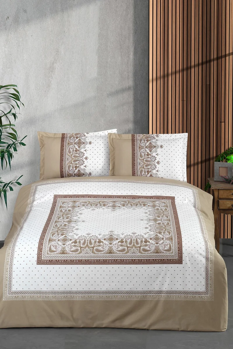 pierre cardin Ranforce Duvet Cover Set Double Maya Beige