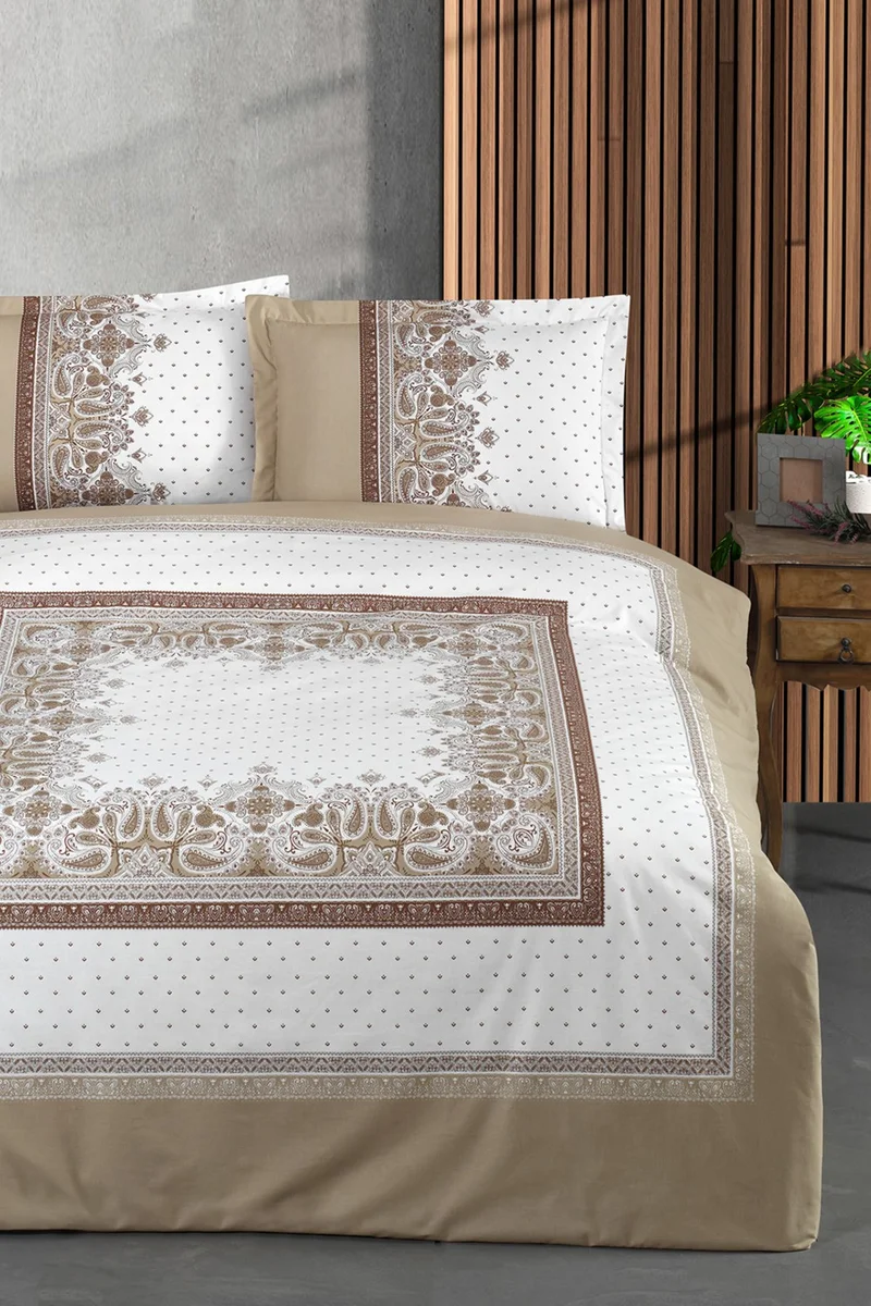 pierre cardin Ranforce Duvet Cover Set Double Maya Beige