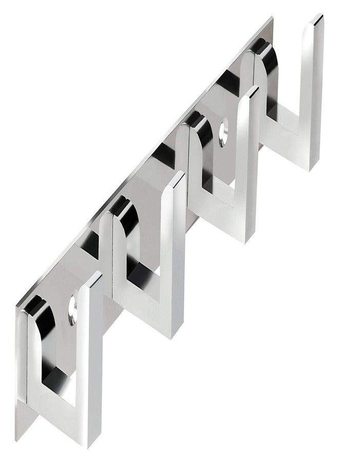 MAP Pack of 1 Stainless Steel Premium 4 pin Cloth Hanger L typs Bathroom Wall Door Hook - Image 1