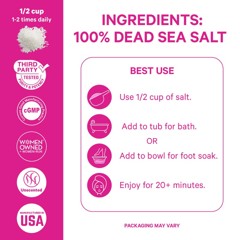 Pink Stork Pregnancy Bath Soak â€“ Unscented Magnesium Flakes for Bath or Foot Soak â€“ Pure Dead Sea Salt â€“ Relief for Pregnancy Aches, Swollen Feet, and Stress â€“ Clean, Fragrance-Free â€“ 2 lb - Image 4