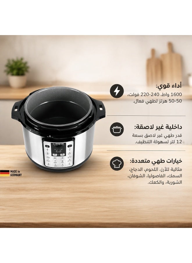 Arshia Digital Pressure Cooker 12L – Multi-Functional with LED Display - Image 4
