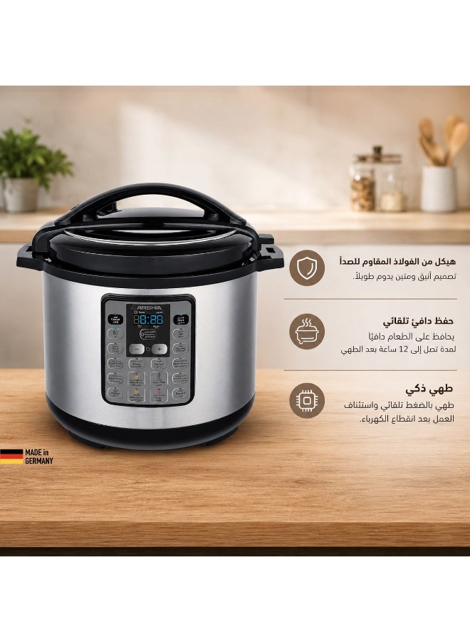 Arshia Digital Pressure Cooker 12L – Multi-Functional with LED Display - Image 5