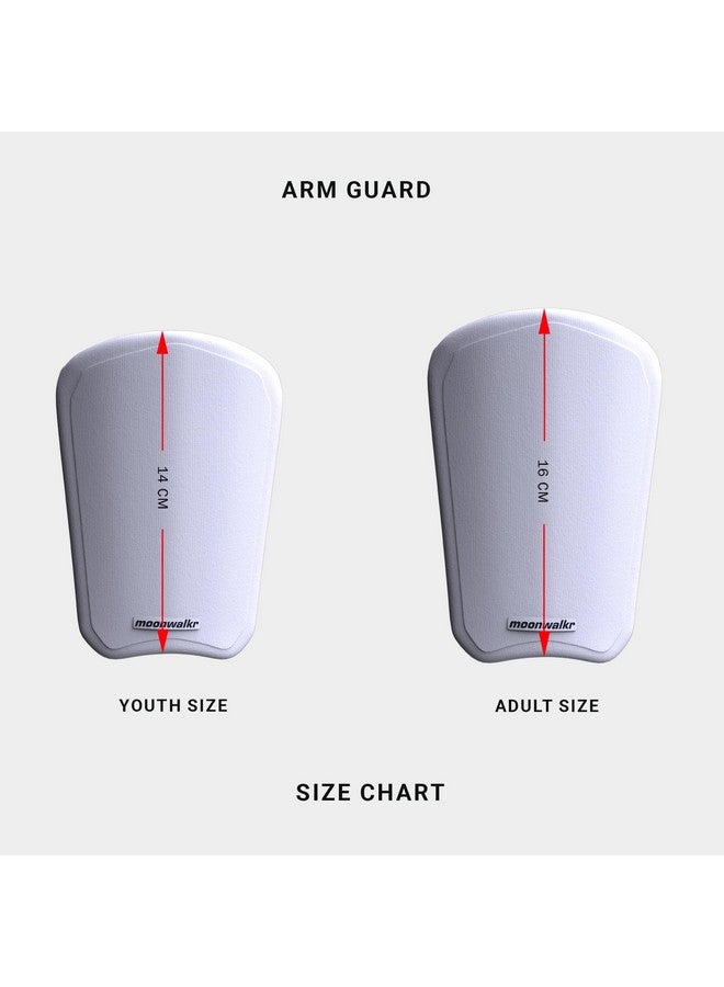 Moonwalkr moonwalkr Cricket Arm Guard Premium Protective Gear for Batter's Height (4'5" - 5'3") Arm Guard Cricket for Men Cricket Accessories Lightweight & Comfortable Arm Guard for Safety (White, Youth) - Image 4