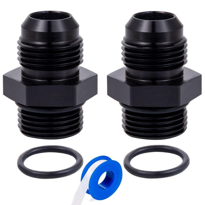 Breezliy 8AN Male Flare to AN8 ORB Male ORing Fitting Adapter 2PCS 8AN to8AN ORB 2Pack - Image 2